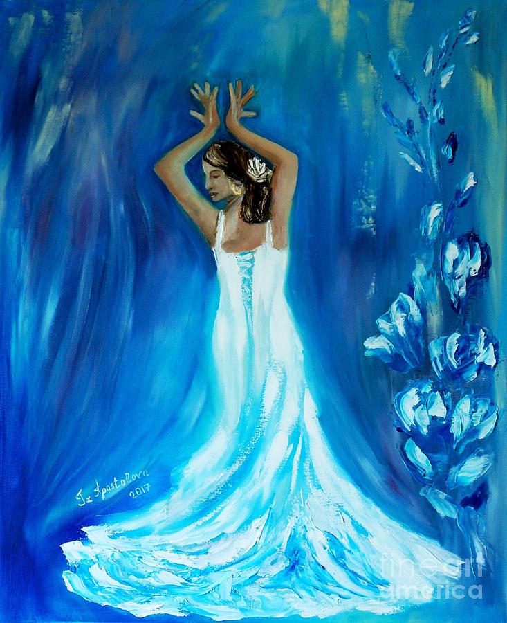 Dance in blue Painting by Tzvetanka Apostolova - Fine Art America