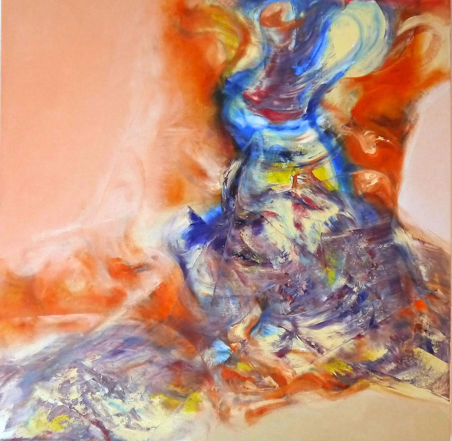 Landscape Painting - Dance in Flame by Odhiambo Siangla