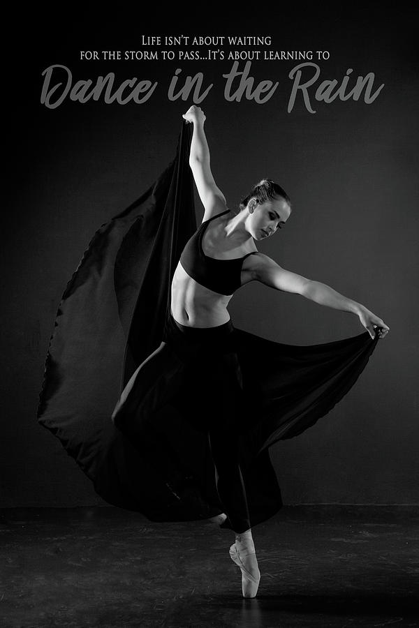 Dance In The Rain Monochrome Photograph by Steve Lucas