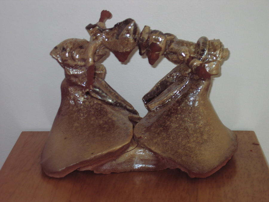 Dance ladies Sculpture by Gloria Ssali
