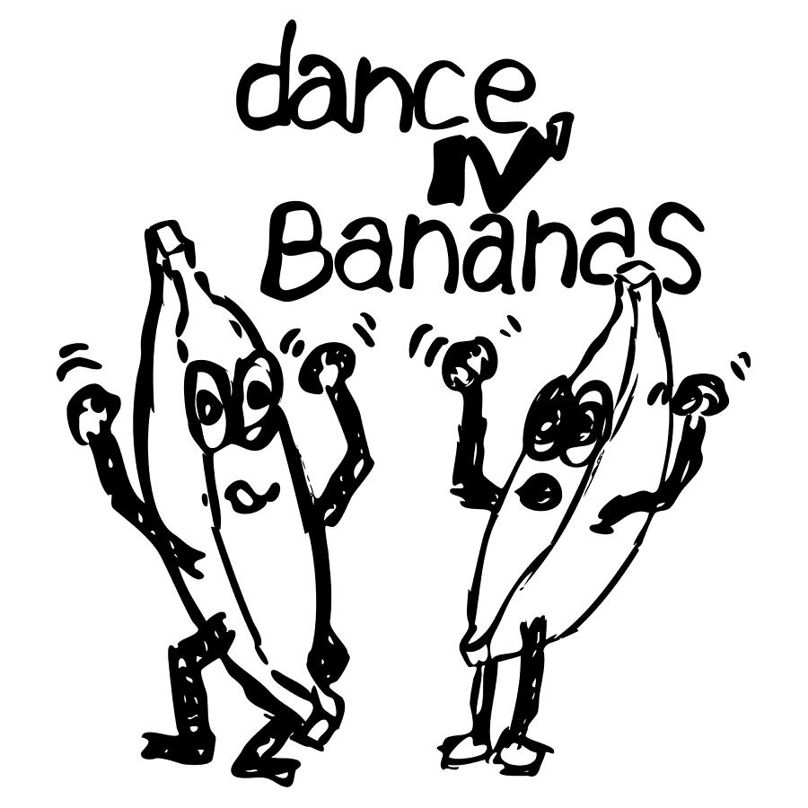 Banana Drawing - Dance N Bananas by Karl Addison