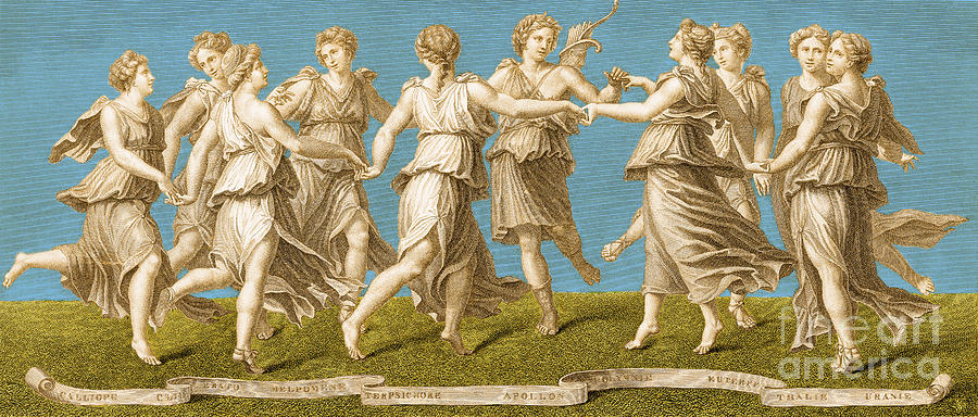Greek Photograph - Dance Of Apollo With The Nine Muses by Photo Researchers