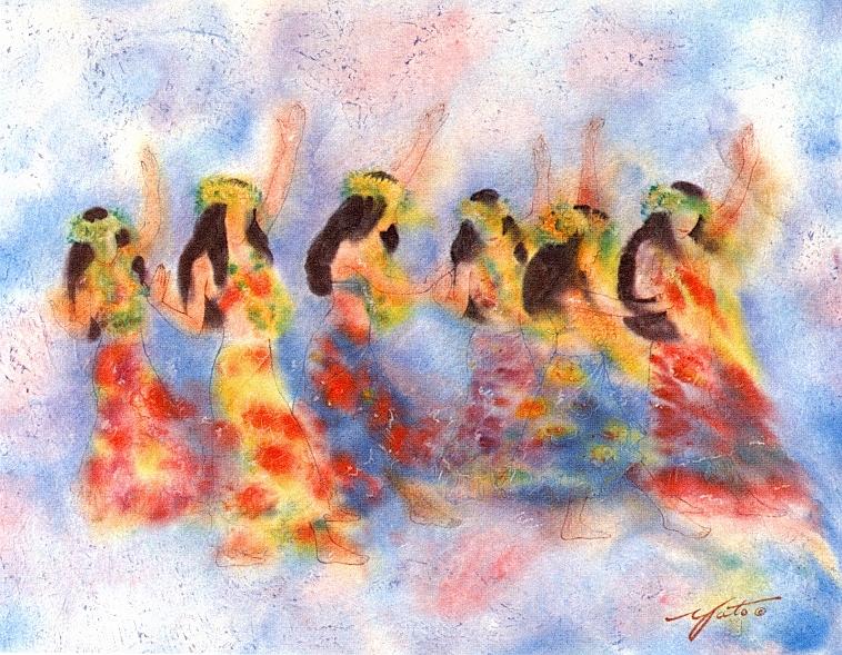 Dance Of Paradise Painting by John YATO