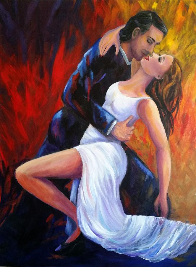 Dance of Passion Painting by Rosie Sherman