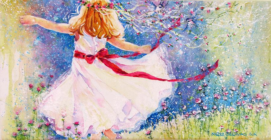 Dance of spring Painting by Nicole Gelinas