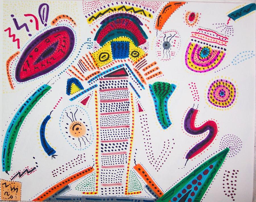 Ayahuasca Painting - Dance of the Chachukas by Gregg Echols Ayahuasca Painting - Dance of the Chachukas by Gregg Echols