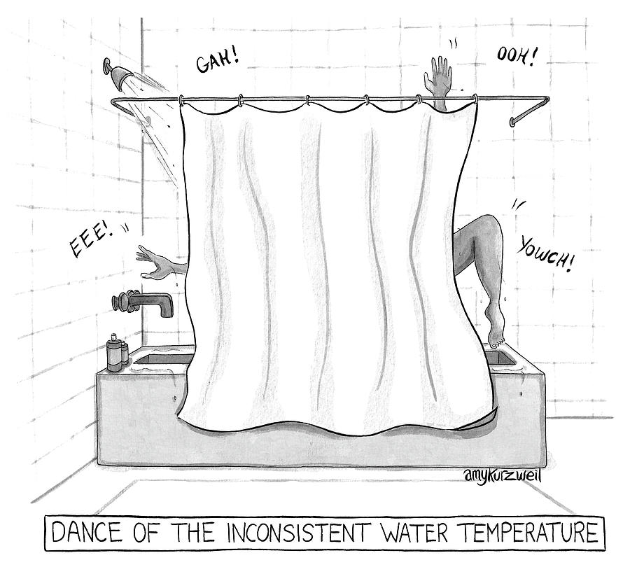Dance Of The Inconsistent Water Temperature  Drawing by Amy Kurzweil