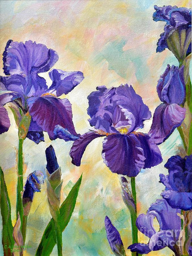 Iris Painting - Dance of the Iris by Celeste Drewien