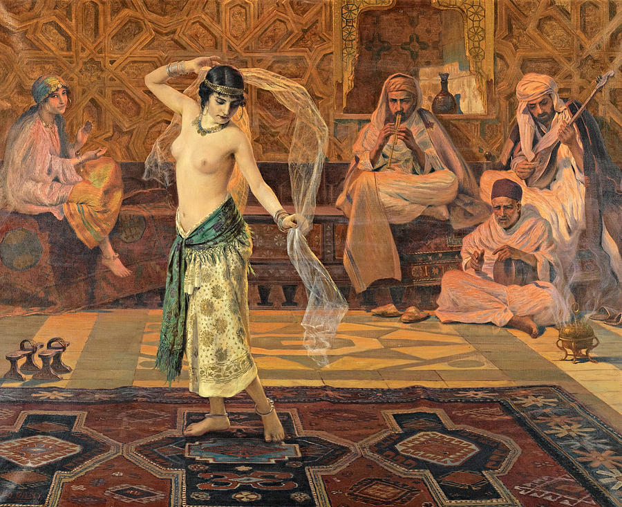 Dance of the Seven Veils Painting by Otto Pilny