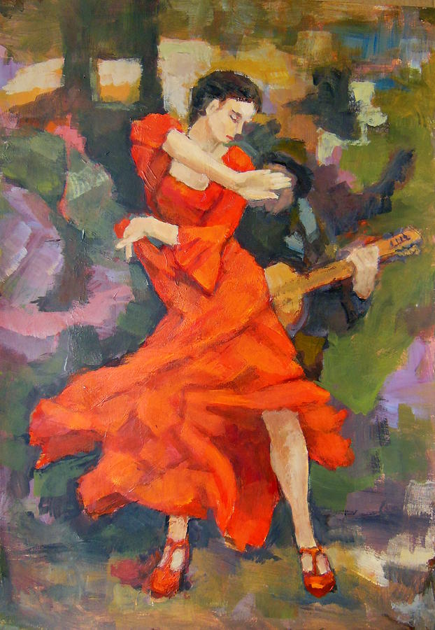 Dance Painting Carmen Painting by Johannes Strieder