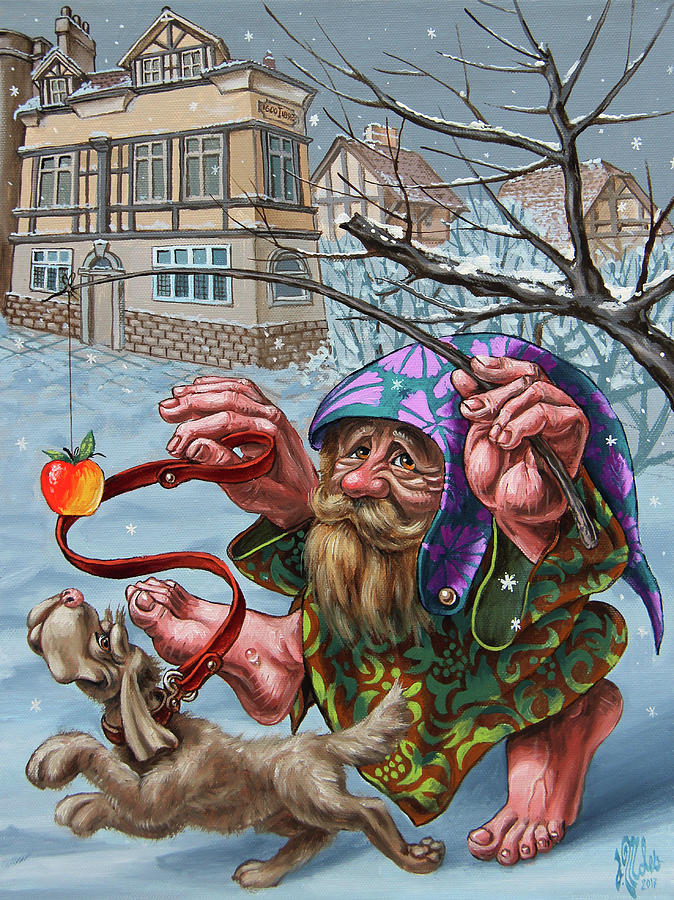 Dance With an Apple Painting by Victor Molev