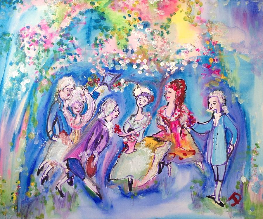 Dance with flowers  Painting by Judith Desrosiers