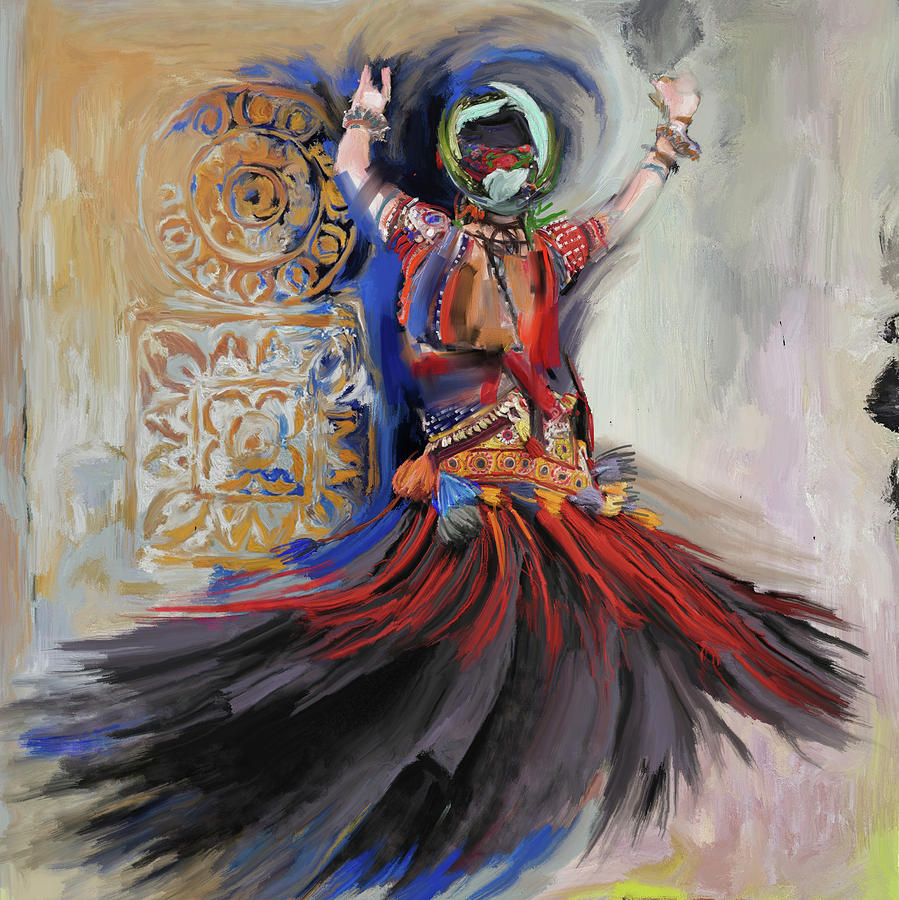 San Francisco Ethnic Dance Festival Painting - Dancer 265 1 by Mawra Tahreem