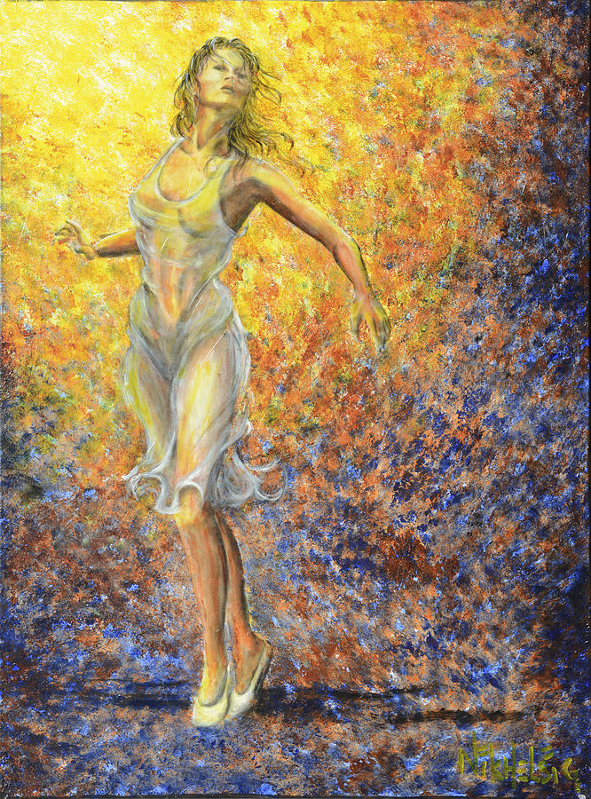 Sensual Dancer Painting - Dancer Away by Nik Helbig