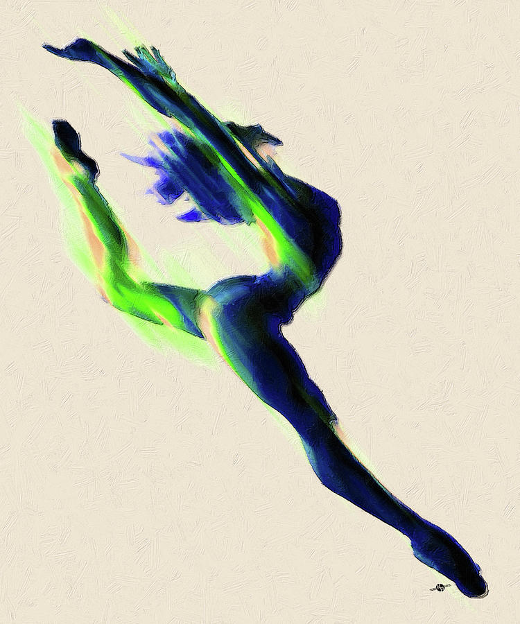 Dancer Digital manipulated photo With Paint Accents Color Change Photograph by Tony Rubino