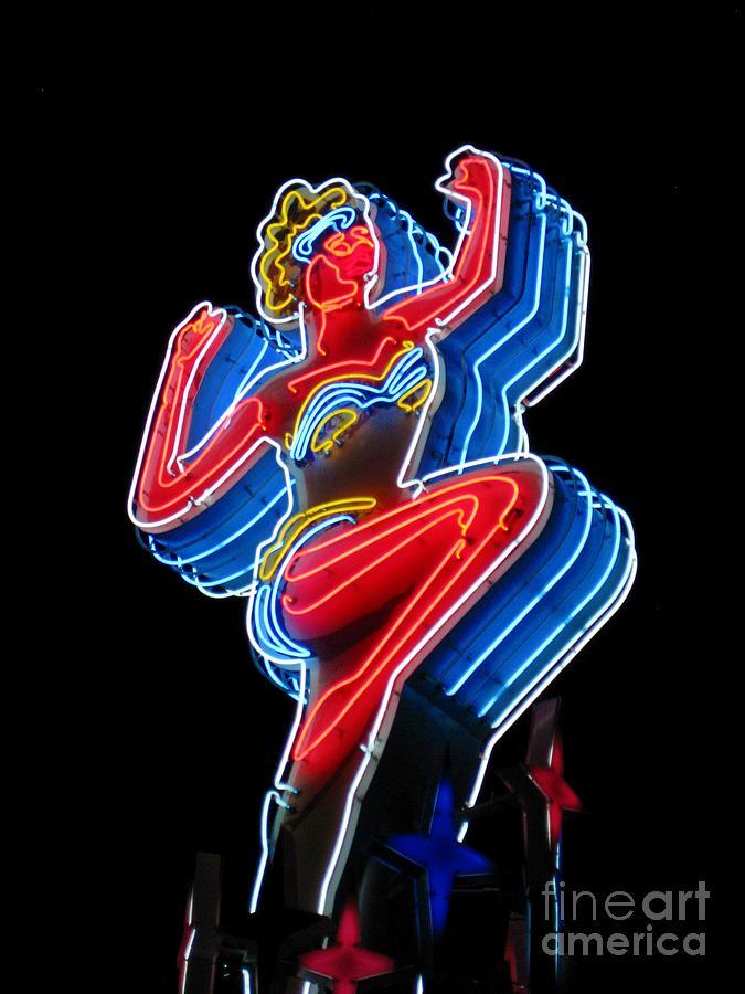 Las Vegas Photograph - Dancer in Neon by John Malone