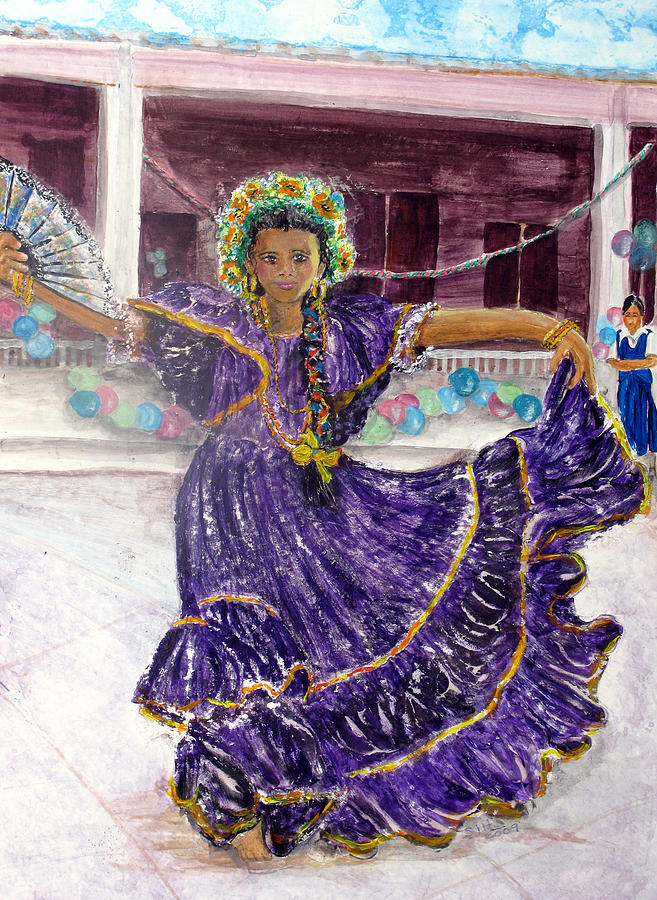 Dancer in Purple Painting by Sarah Hornsby
