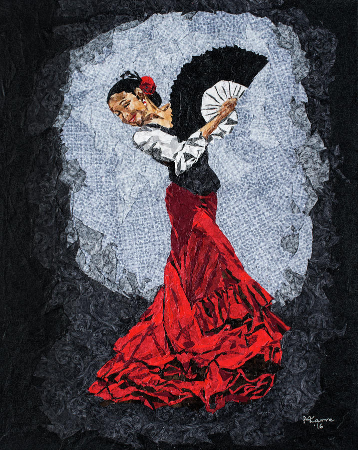 Dancer in Red Skirt 1 Painting by Mihira Karra