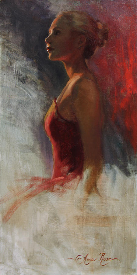 Dancer Painting - Dancer in Rim Lighting by Anna Rose Bain