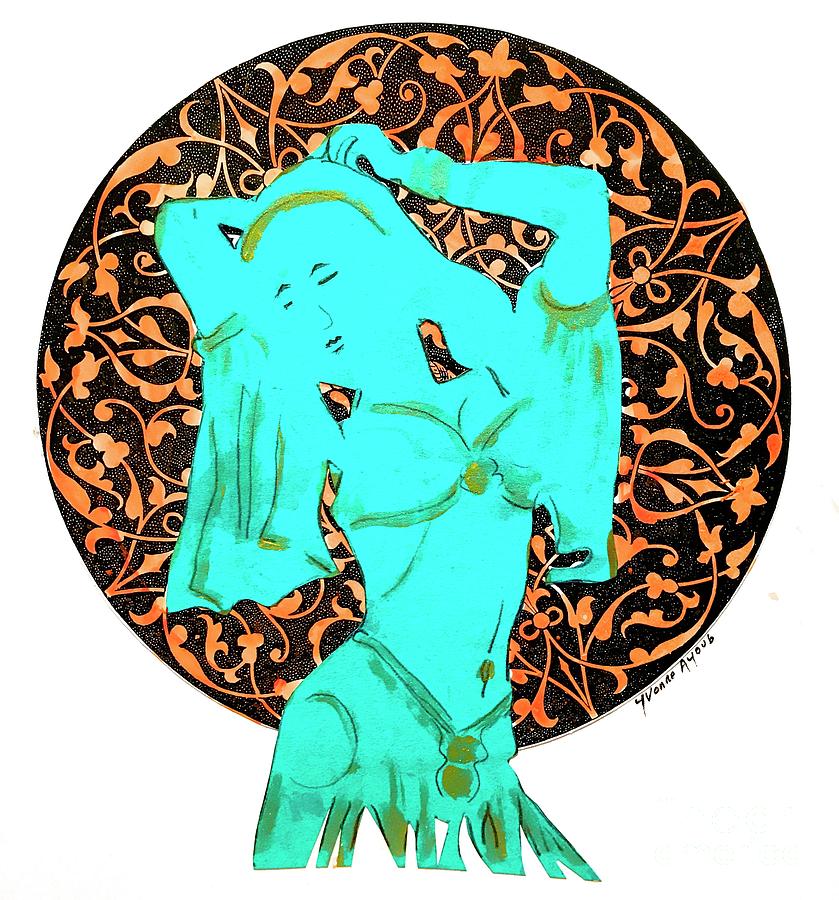 Dancer In Turquoise 01 Painting