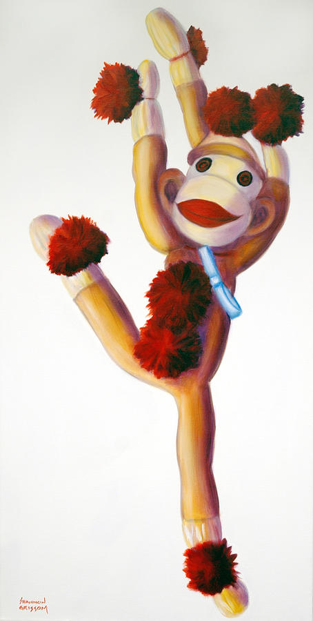 Dancer Sock Monkey Painting by Shannon Grissom