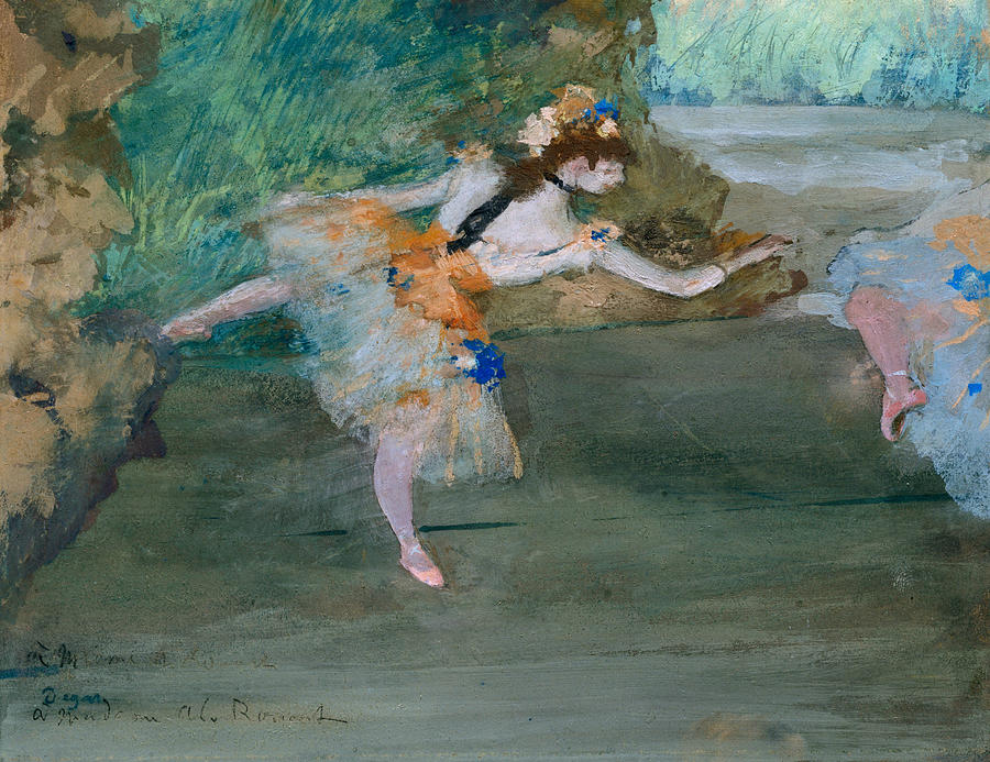 Dancer Onstage Painting by Edgar Degas