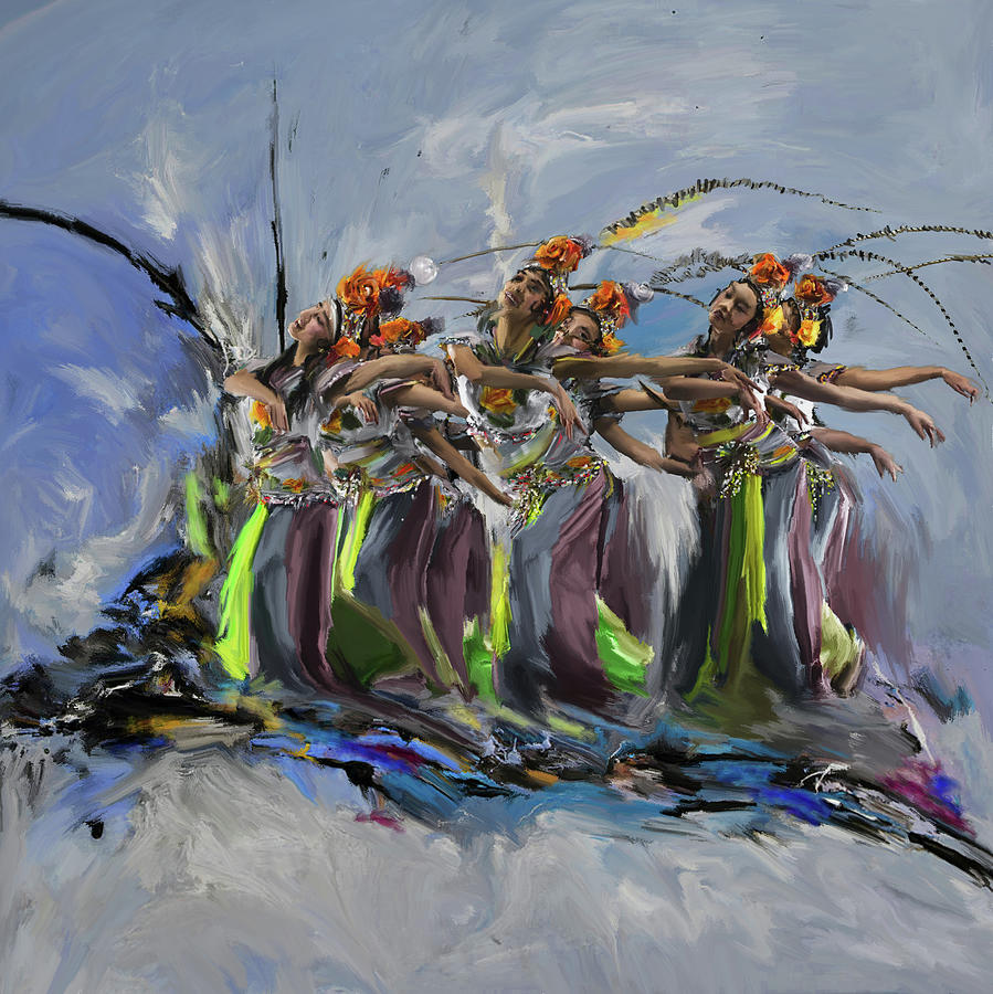 Dancers 264 2 Painting by Mawra Tahreem