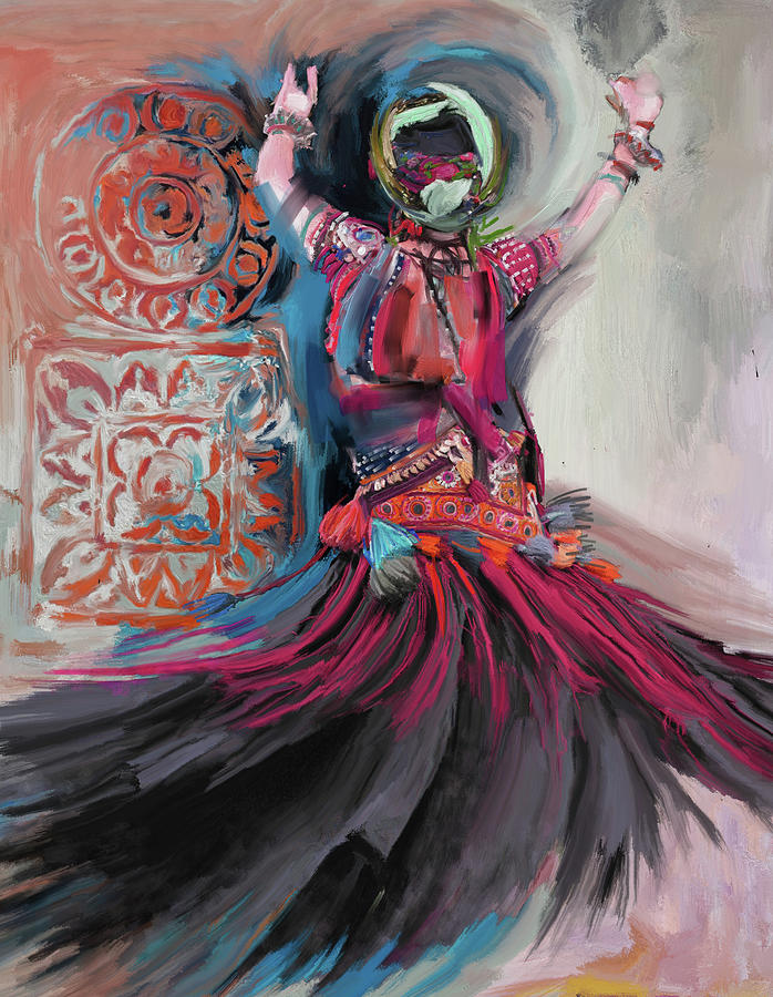 San Francisco Ethnic Dance Festival Painting - Dancers 265 3 by Mawra Tahreem