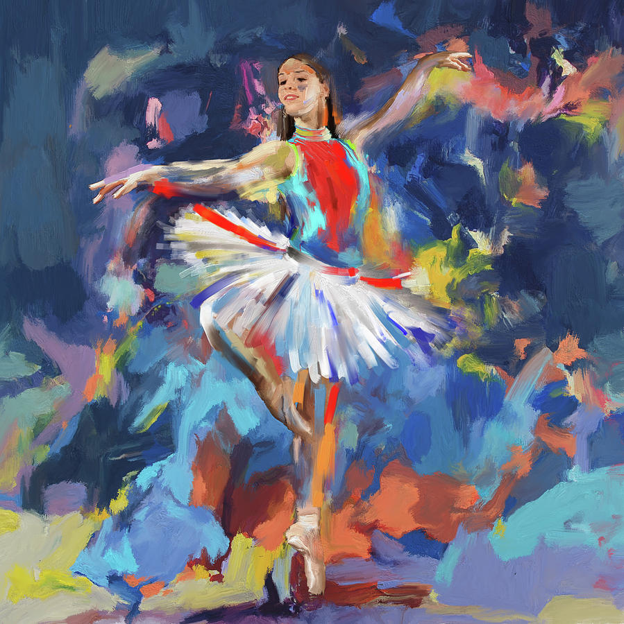 Ballerina Painting - Dancers 279 1 by Mawra Tahreem