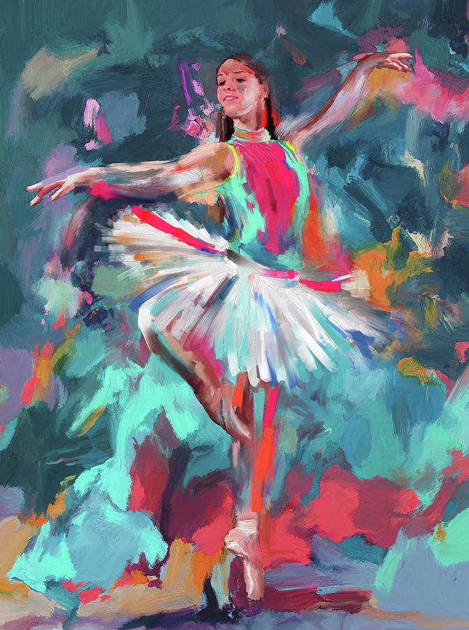Ballerina Painting - Dancers 280 2 by Mawra Tahreem