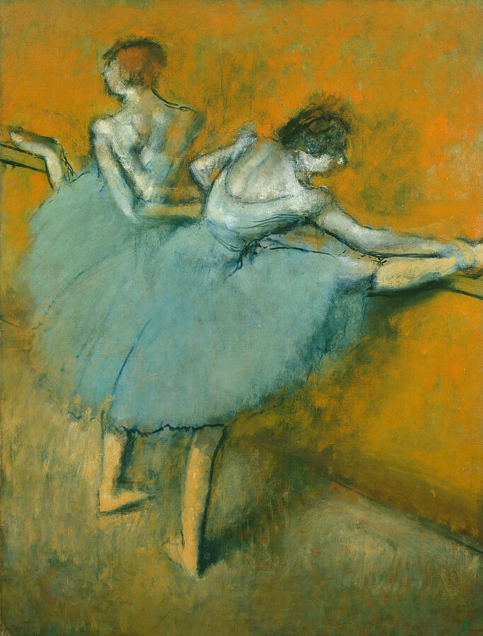 Dancers at the Barre, from circa 1900 Painting by Edgar Degas Dancers at the Barre, from circa 1900 Painting by Edgar Degas
