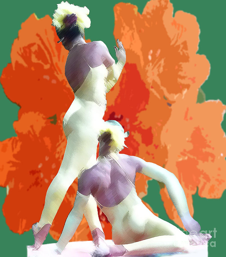 Dancers back Digital Art by Francesca Mackenney