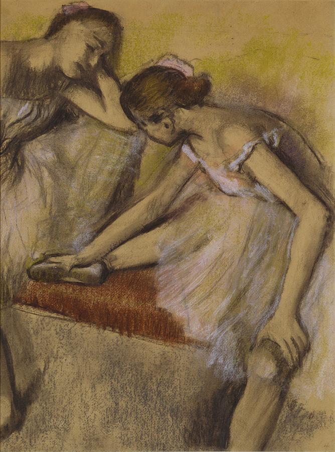 Dancers Painting - Dancers in Repose by Edgar Degas