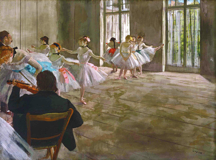 Dancers in Studio Painting by Edgar Degas - Pixels