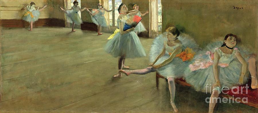 Dancers in the Classroom Painting by Edgar Degas