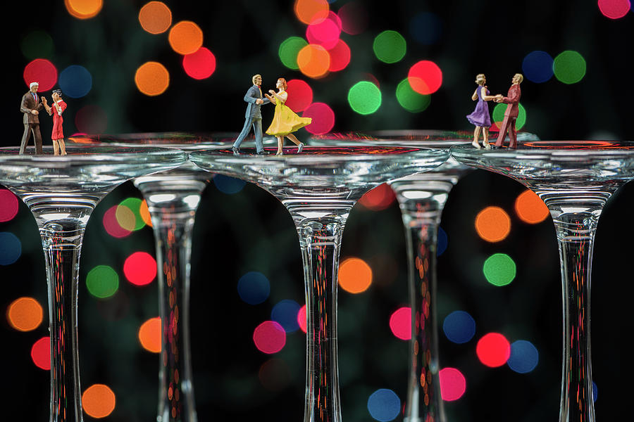 Dancers on Wine Glasses Photograph by Tammy Ray