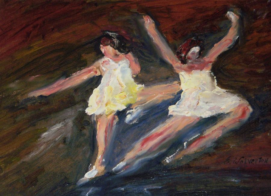 Dancers  One Painting by Edward Wolverton