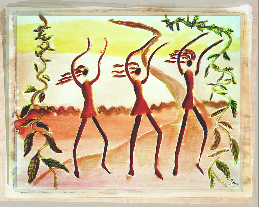Dancers Painting by Shelley Myers