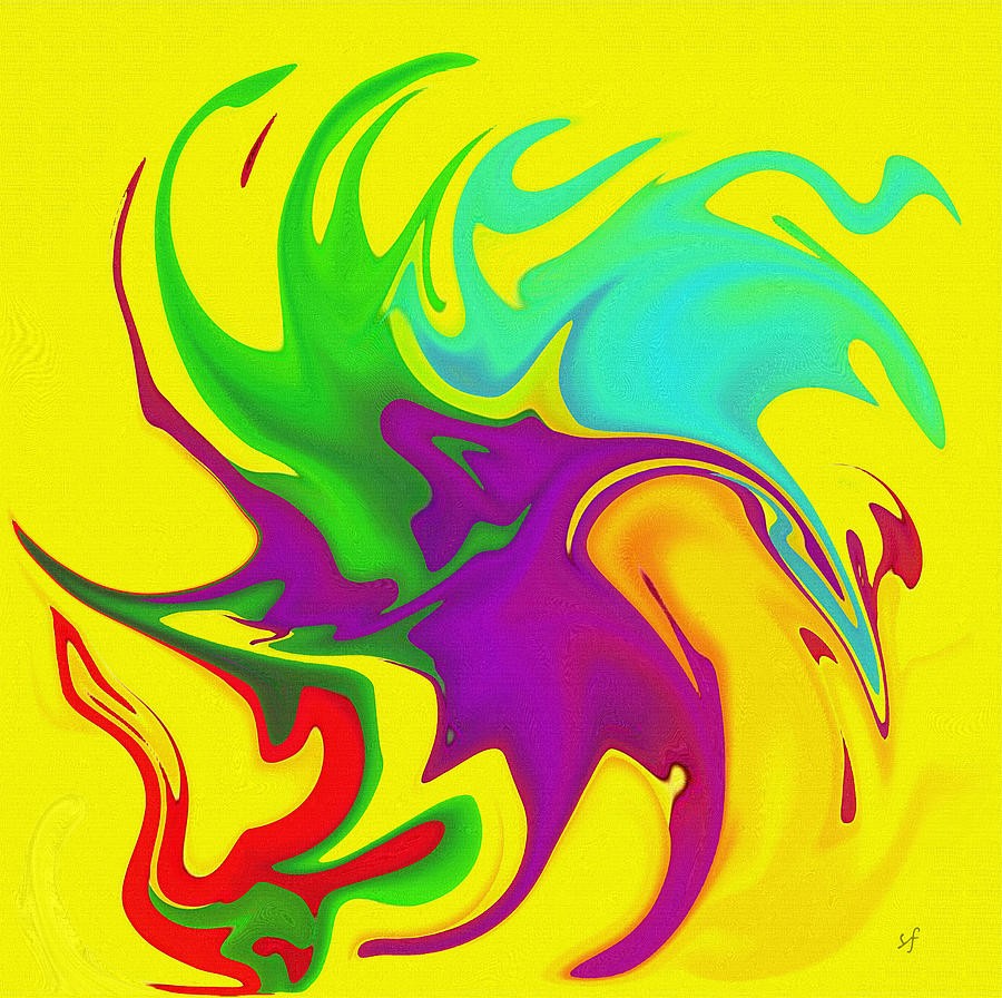 Dances with Color Abstract Digital Art by Shelli Fitzpatrick