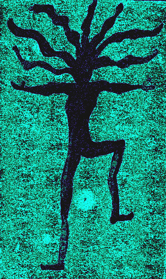 Dancing at the Creation of the Green Earth Painting by Wayne Potrafka