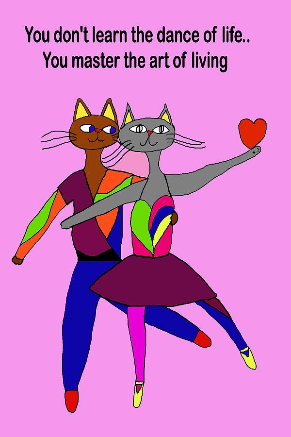 Dancing Cats Digital Art by Laura Smith