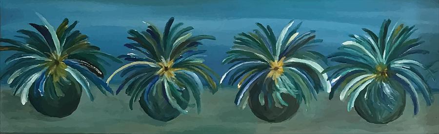 Coconut Painting - Dancing Coconuts on the Beach Art by Brenda Boss by Brenda Boss