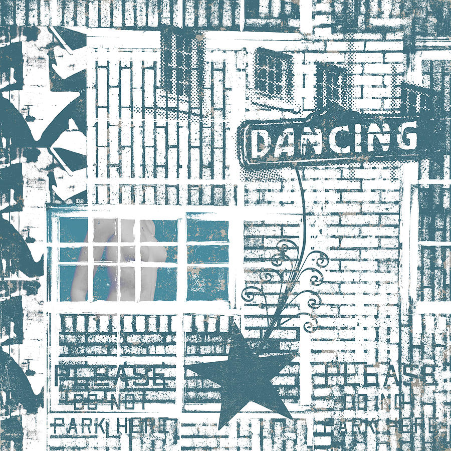 Dancing Collage Mixed Media by Carol Leigh