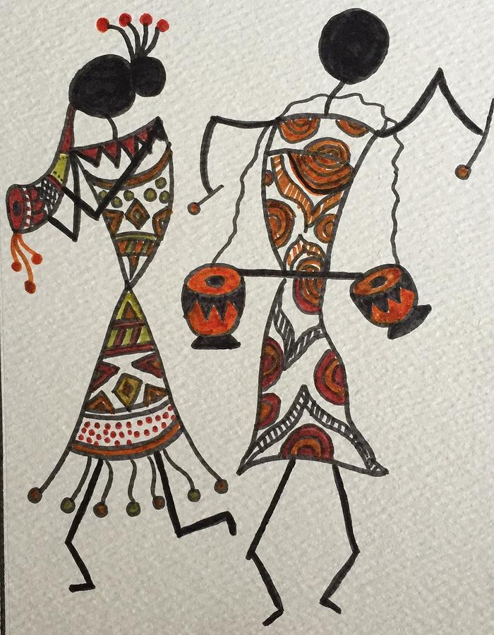 Dancing Couple Painting By Srikalanidhi Artworks - Pixels