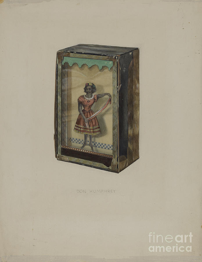 Dancing Doll In A Box Drawing By Donald Humphrey