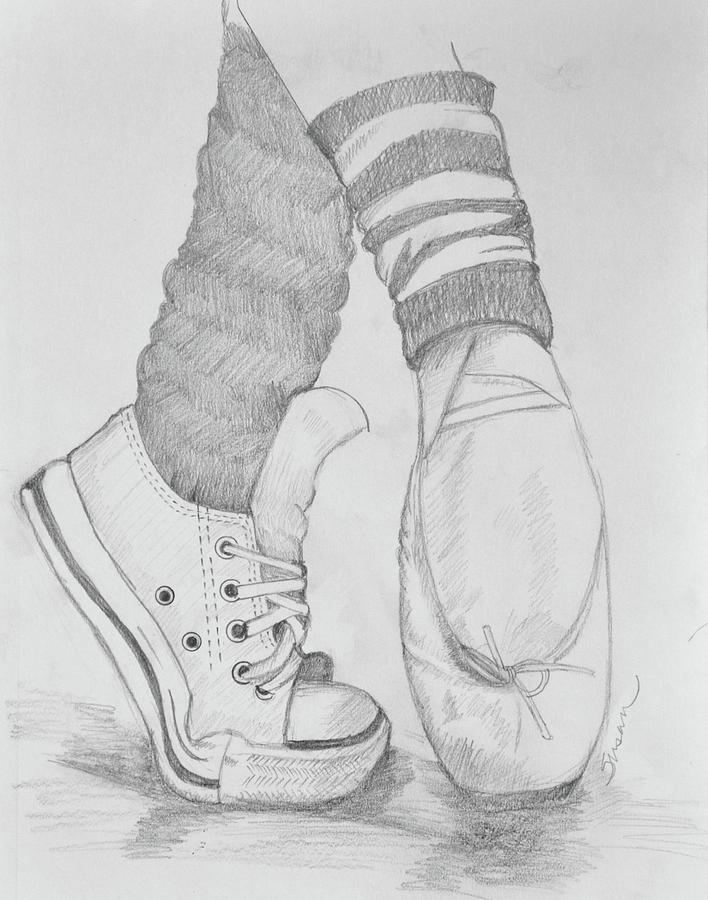 Dancing Feet Drawing - Dancing Feet by Susan Combest