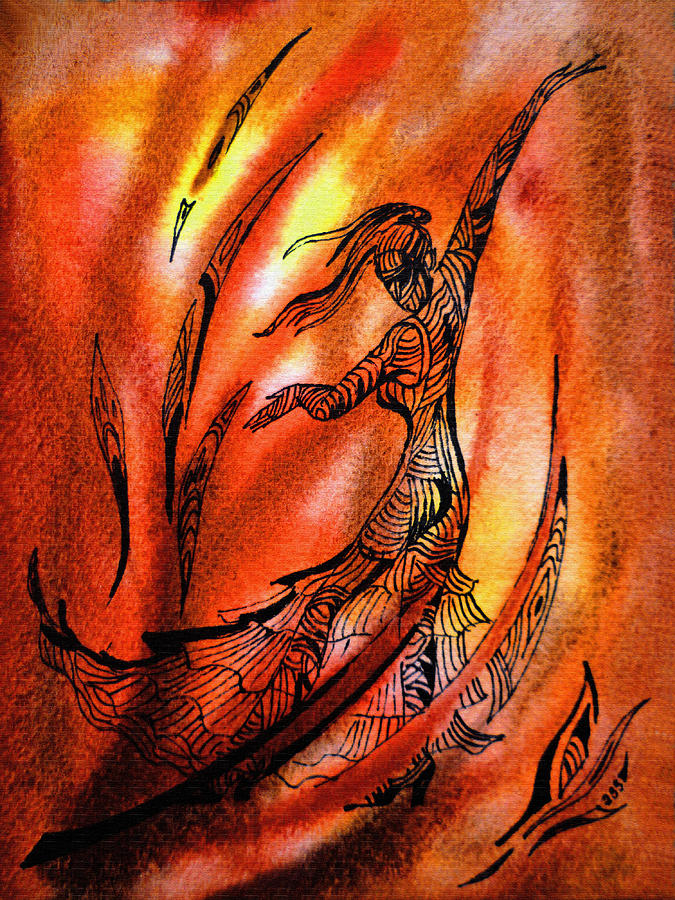 Dancing Fire II Painting by Irina Sztukowski