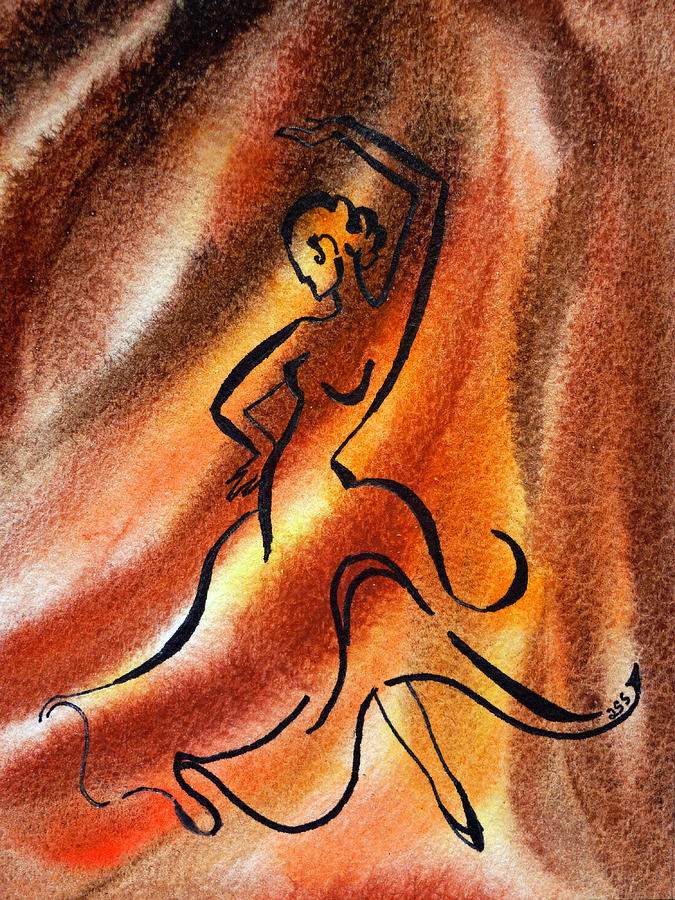Dancing Fire III Painting by Irina Sztukowski