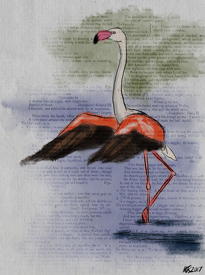 Dancing Flamingo Digital Art by Michael Kallstrom