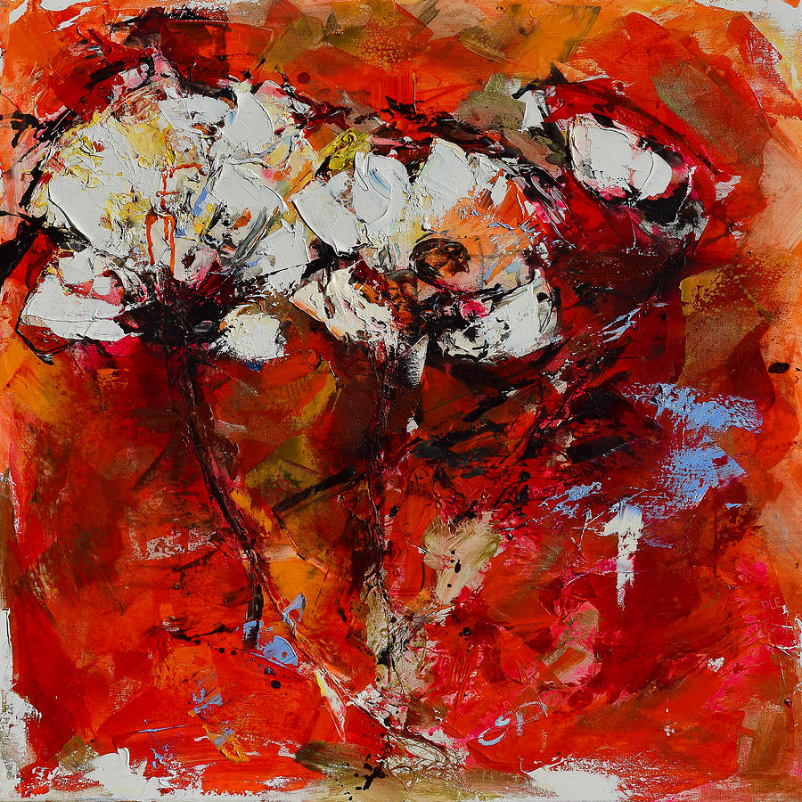 Flower Painting - Dancing Flowers by Elise Palmigiani